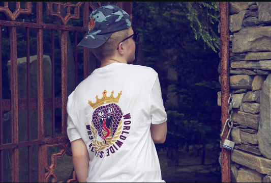 Classic Logo Tee White/Purple